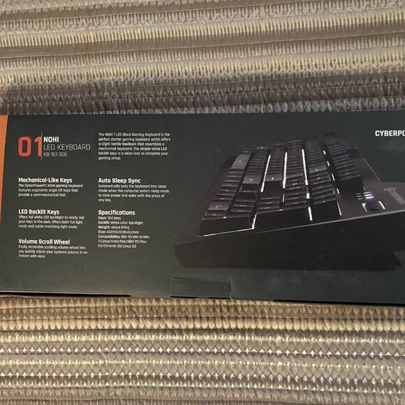 CyberpowerPC Play Ready Wired Gaming Keyboard 01 NOHI and M1 131 Gaming Mouse - Picture 11 of 11